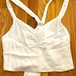 Cropped blouse tank